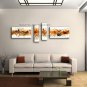 Hand-painted 4 Pieces Modern Abstract Painting Wall Art Inner Stretched