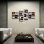 Hand-painted 4 Pieces Modern Abstract Painting Wall Art Oil On Canvas