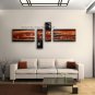 Hand-painted Tetraptych Modern Abstract Painting Wall Art Decoration Ideas