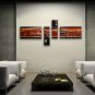Hand-painted Tetraptych Modern Abstract Painting Wall Art Decoration Ideas