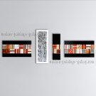 Hand-painted Tetraptych Modern Abstract Painting Wall Art Interior Design