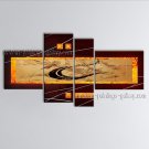 Hand Painted Tetraptych Modern Abstract Painting Wall Art Inner Framed