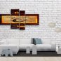 Hand Painted Tetraptych Modern Abstract Painting Wall Art Inner Framed