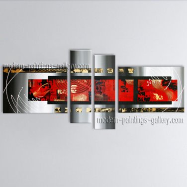 Hand Painted Large Modern Abstract Painting Wall Art Gallery Wrapped