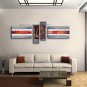 Hand-painted 4 Pieces Modern Abstract Painting Wall Art Inner Framed