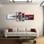 Hand Painted 4 Pieces Modern Abstract Painting Wall Art Artwork Images