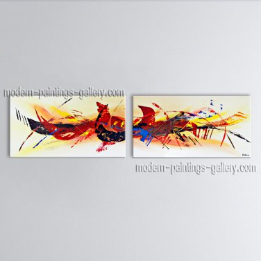 Hand Painted Astonishing Modern Abstract Painting Wall Art Inner Stretched
