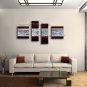 Hand Painted 4 Pieces Modern Abstract Painting Wall Art Interior Design