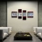 Hand Painted 4 Pieces Modern Abstract Painting Wall Art Interior Design