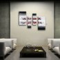 Hand-painted 4 Pieces Modern Abstract Painting Wall Art Decoration Ideas