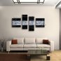 Hand-painted Tetraptych Modern Abstract Painting Wall Art Inner Stretched