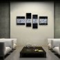 Hand-painted Tetraptych Modern Abstract Painting Wall Art Inner Stretched