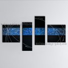 Handmade Tetraptych Modern Abstract Painting Wall Art On Canvas Artworks