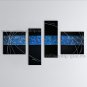 Handmade Tetraptych Modern Abstract Painting Wall Art On Canvas Artworks