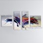 Hand-painted 4 Pieces Modern Abstract Painting Wall Art Gallery Wrapped