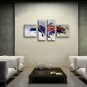 Hand-painted 4 Pieces Modern Abstract Painting Wall Art Gallery Wrapped