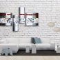 Hand-painted Tetraptych Modern Abstract Painting Wall Art Inner Framed