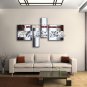 Hand-painted Tetraptych Modern Abstract Painting Wall Art Inner Framed