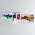 Hand Painted 4 Pieces Modern Abstract Painting Wall Art Ready To Hang