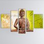 Pentaptych Feng Shui Zen Art Contemporary Painting Buddha Oil On Canvas