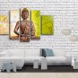 Pentaptych Feng Shui Zen Art Contemporary Painting Buddha Oil On Canvas