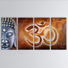 Tetraptych Feng Shui Zen Art Contemporary Painting Buddha Oil On Canvas