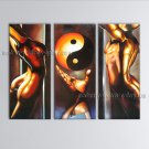 Triptych Feng Shui Zen Art Contemporary Painting Interior Home Decor