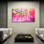 Large Contemporary Wall Art Floral Painting Cherry Blossom Scenery