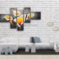 Handmade Large Contemporary Wall Art Floral Painting Lily Flowers Artwork