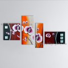 4 Pieces Contemporary Wall Art Floral Painting Lily Flowers Artwork