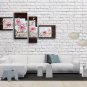 Tetraptych Contemporary Wall Art Floral Painting Tulip Flower Oil Canvas