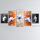 Tetraptych Contemporary Wall Art Floral Painting Tulip Flower Oil Canvas