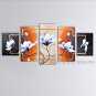 Tetraptych Contemporary Wall Art Floral Painting Tulip Flower Oil Canvas