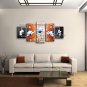 Tetraptych Contemporary Wall Art Floral Painting Tulip Flower Oil Canvas
