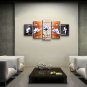 Tetraptych Contemporary Wall Art Floral Painting Tulip Flower Oil Canvas