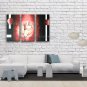 Triptych Contemporary Wall Art Floral Painting Poppy Flower Oil Canvas