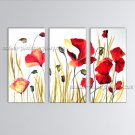 Stunning Contemporary Wall Art Floral Poppy Flower Inner Stretched