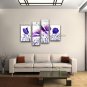 Tetraptych Contemporary Wall Art Floral Painting Poppy Flower Paintings