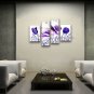 Tetraptych Contemporary Wall Art Floral Painting Poppy Flower Paintings