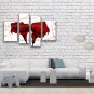 Tetraptych Contemporary Wall Art Floral Lily Flower Gallery Wrapped