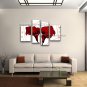 Tetraptych Contemporary Wall Art Floral Lily Flower Gallery Wrapped