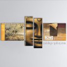 Handmade 4 Pieces Feng Shui Zen Art Contemporary Painting For Office Wall