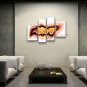 4 Pieces Contemporary Wall Art Floral Painting Lily Flower Paintings