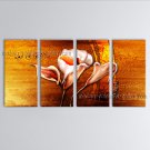 Tetraptych Contemporary Wall Art Floral Painting Lily Decoration Ideas