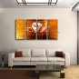 Tetraptych Contemporary Wall Art Floral Painting Lily Decoration Ideas