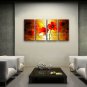 Large Contemporary Wall Art Floral Painting Poppy Flower Inner Framed