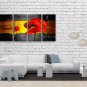 Tetraptych Contemporary Wall Art Floral Painting Poppy Flower Paintings