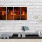 Tetraptych Contemporary Wall Art Floral Painting Poppy Flowers Artwork