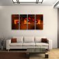 Tetraptych Contemporary Wall Art Floral Painting Poppy Flowers Artwork