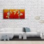 Triptych Contemporary Wall Art Floral Painting Lily Flower Paintings